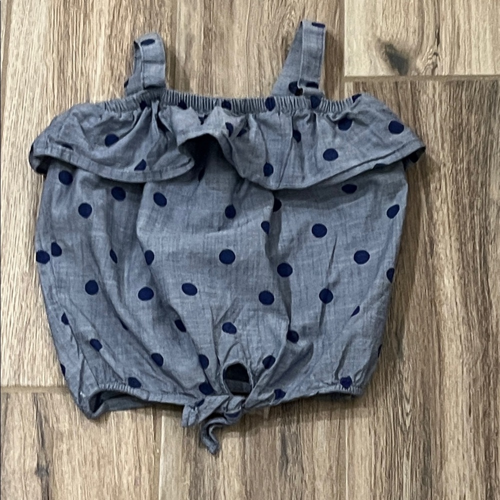 Oshkosh Blue Polka Dot Sleeveless Top Size 5
